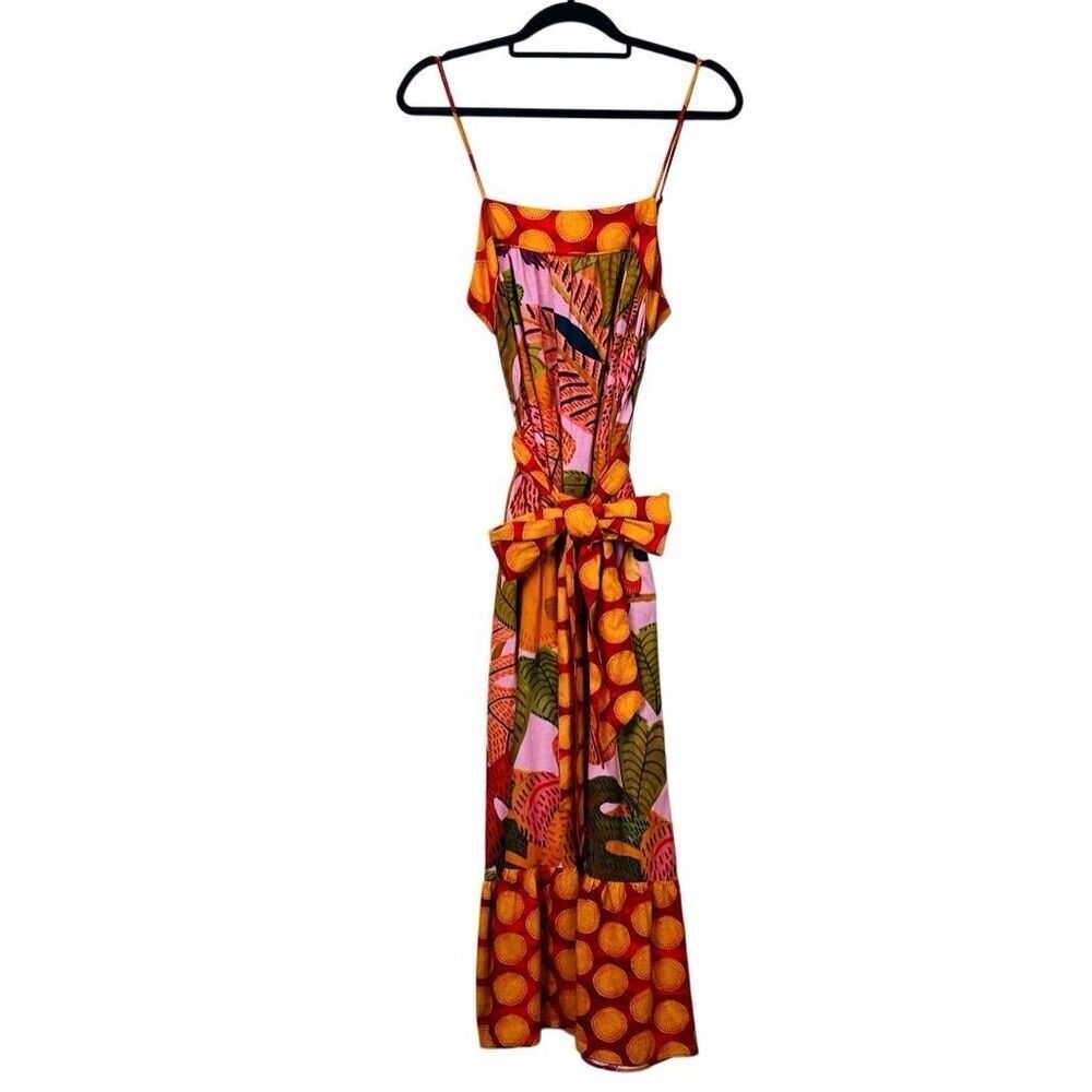NWT Farm Rio Dress Maxi Belted Floral - Picture 3 of 16